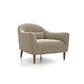 Scandinavian 3-Seat Linen Sofa Curved 33.86" D x 31.89" H Loveseat Light Khaki 31.5"H x 39"L x 33"W Clearhalo 'Furniture' 'furniture_sofas' 'kitchen' 'kitchen_sofas' 'Living Room Furniture' 'Sofa' 'sofas' 4749201