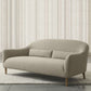 Scandinavian 3-Seat Linen Sofa Curved 33.86" D x 31.89" H Loveseat Light Khaki Clearhalo 'Furniture' 'furniture_sofas' 'kitchen' 'kitchen_sofas' 'Living Room Furniture' 'Sofa' 'sofas' 4749206