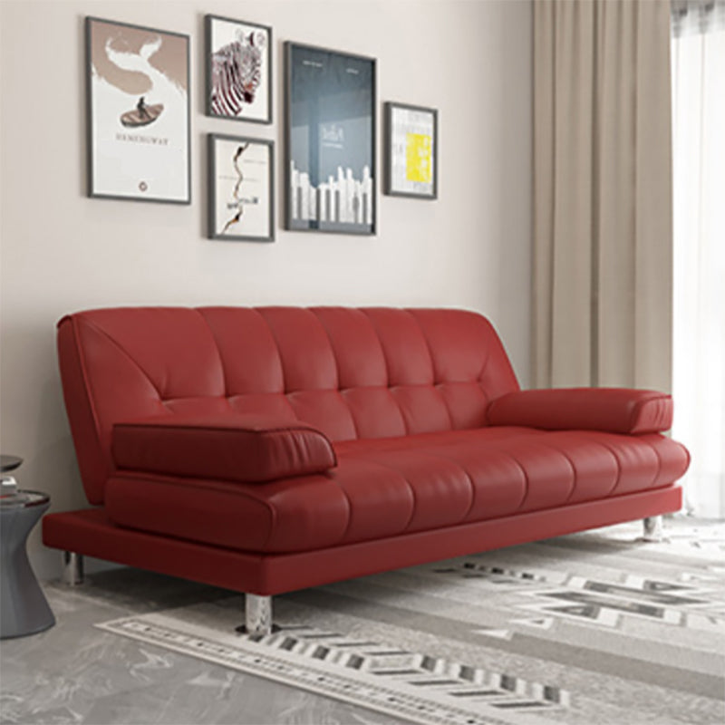 Pure Color Sofa Pillow Top Arm Reclining Loveseat Sofa for Living Room Red Clearhalo 'furn' 'furn_sofas' 'Furniture' 'furniture_sofas' 'kitchen' 'kitchen_sofas' 'Living Room Furniture' 'Sofa' 'sofas' 4749212