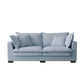 Modern Linen Tuxedo Arm Standard Sofa with Bolster Pillows for Living Room, Apartment Gray Blue Clearhalo 'furn' 'furn_sofas' 'Furniture' 'furniture_sofas' 'kitchen' 'kitchen_sofas' 'Living Room Furniture' 'Sofa' 'sofas' 4749258