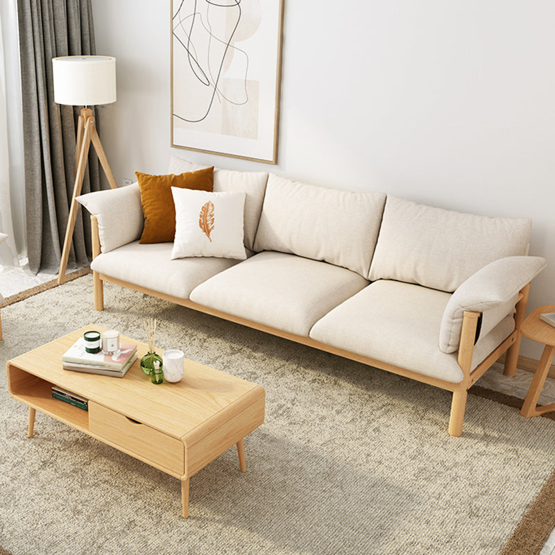 Contemporary Square Arm Standard Sofa with Bolster Pillows for Living Room, Apartment Clearhalo 'furn' 'furn_sofas' 'Furniture' 'furniture_sofas' 'kitchen' 'kitchen_sofas' 'Living Room Furniture' 'Sofa' 'sofas' 4749265