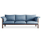Contemporary Square Arm Standard Sofa with Bolster Pillows for Living Room, Apartment Blue Clearhalo 'furn' 'furn_sofas' 'Furniture' 'furniture_sofas' 'kitchen' 'kitchen_sofas' 'Living Room Furniture' 'Sofa' 'sofas' 4749267