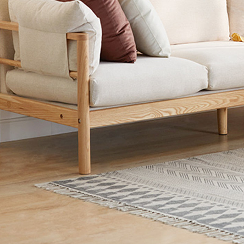 Contemporary Square Arm Standard Sofa with Bolster Pillows for Living Room, Apartment Clearhalo 'furn' 'furn_sofas' 'Furniture' 'furniture_sofas' 'kitchen' 'kitchen_sofas' 'Living Room Furniture' 'Sofa' 'sofas' 4749271