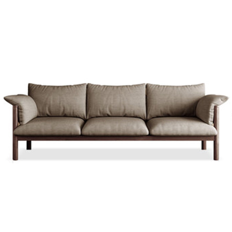 Contemporary Square Arm Standard Sofa with Bolster Pillows for Living Room, Apartment Coffee Clearhalo 'furn' 'furn_sofas' 'Furniture' 'furniture_sofas' 'kitchen' 'kitchen_sofas' 'Living Room Furniture' 'Sofa' 'sofas' 4749275
