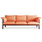 Contemporary Square Arm Standard Sofa with Bolster Pillows for Living Room, Apartment Orange Clearhalo 'furn' 'furn_sofas' 'Furniture' 'furniture_sofas' 'kitchen' 'kitchen_sofas' 'Living Room Furniture' 'Sofa' 'sofas' 4749277