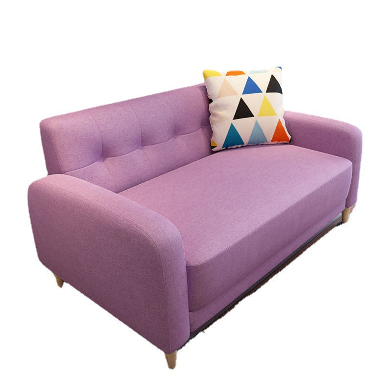 Pure Color Sofa Tufted Back Square Arm Sofa for Living Room Home Purple Clearhalo 'furn' 'furn_sofas' 'Furniture' 'furniture_sofas' 'kitchen' 'kitchen_sofas' 'Living Room Furniture' 'Sofa' 'sofas' 4749285