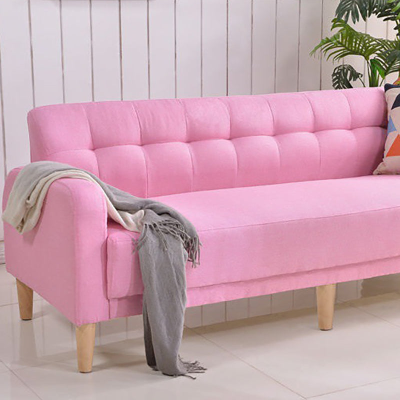 Pure Color Sofa Tufted Back Square Arm Sofa for Living Room Home Clearhalo 'furn' 'furn_sofas' 'Furniture' 'furniture_sofas' 'kitchen' 'kitchen_sofas' 'Living Room Furniture' 'Sofa' 'sofas' 4749286