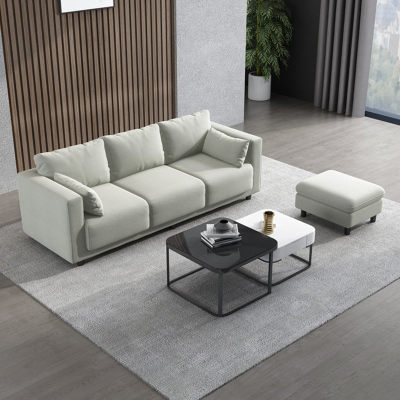 Contemporary Tuxedo Arm Standard Sofa with Bolster Pillows for Living Room, Apartment Clearhalo 'furn' 'furn_sofas' 'Furniture' 'furniture_sofas' 'kitchen' 'kitchen_sofas' 'Living Room Furniture' 'Sofa' 'sofas' 4749292