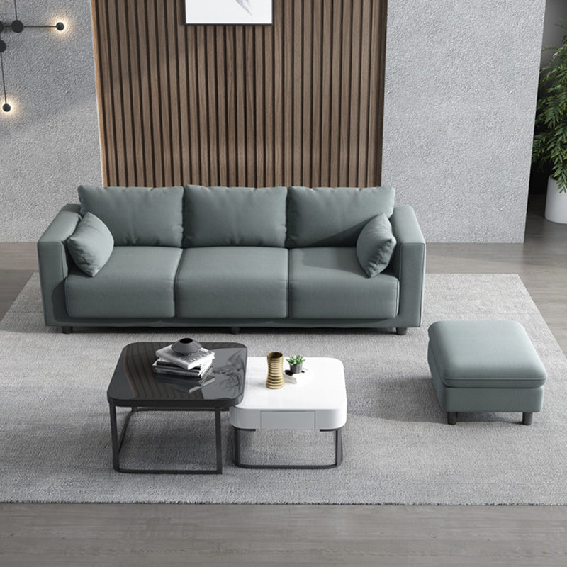 Contemporary Tuxedo Arm Standard Sofa with Bolster Pillows for Living Room, Apartment Clearhalo 'furn' 'furn_sofas' 'Furniture' 'furniture_sofas' 'kitchen' 'kitchen_sofas' 'Living Room Furniture' 'Sofa' 'sofas' 4749295