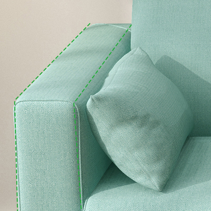 Contemporary Tuxedo Arm Standard Sofa with Bolster Pillows for Living Room, Apartment Clearhalo 'furn' 'furn_sofas' 'Furniture' 'furniture_sofas' 'kitchen' 'kitchen_sofas' 'Living Room Furniture' 'Sofa' 'sofas' 4749299