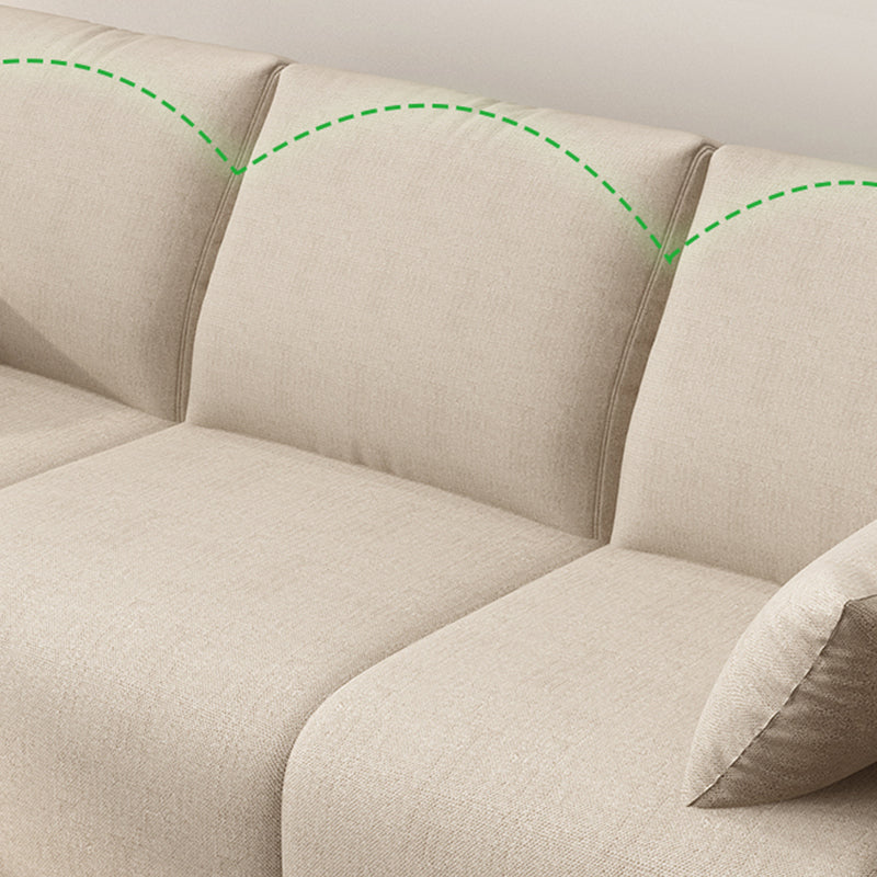 Contemporary Tuxedo Arm Standard Sofa with Bolster Pillows for Living Room, Apartment Clearhalo 'furn' 'furn_sofas' 'Furniture' 'furniture_sofas' 'kitchen' 'kitchen_sofas' 'Living Room Furniture' 'Sofa' 'sofas' 4749300