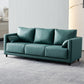 Contemporary Tuxedo Arm Standard Sofa with Bolster Pillows for Living Room, Apartment Blackish Green Faux Leather Clearhalo 'furn' 'furn_sofas' 'Furniture' 'furniture_sofas' 'kitchen' 'kitchen_sofas' 'Living Room Furniture' 'Sofa' 'sofas' 4749305