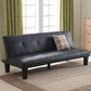 Biscuit Back Faux Leather Loveseat with Wear-resisting and Foldable for Living Room Black Clearhalo 'furn' 'furn_sofas' 'Furniture' 'furniture_sofas' 'kitchen' 'kitchen_sofas' 'Living Room Furniture' 'Sofa' 'sofas' 4749313