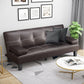 Biscuit Back Faux Leather Loveseat with Wear-resisting and Foldable for Living Room Coffee Clearhalo 'furn' 'furn_sofas' 'Furniture' 'furniture_sofas' 'kitchen' 'kitchen_sofas' 'Living Room Furniture' 'Sofa' 'sofas' 4749320