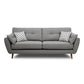 Tufted Flared Arm Sofa 3-Seater 34.64" H Linen Cushions Sofa Clearhalo 'furn' 'furn_sofas' 'Furniture' 'furniture_sofas' 'kitchen' 'kitchen_sofas' 'Living Room Furniture' 'Sofa' 'sofas' 4749351