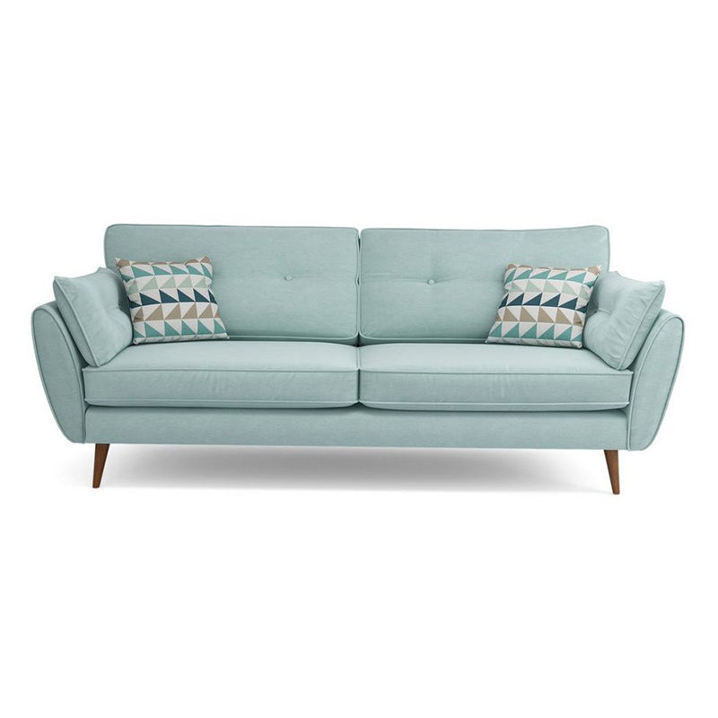 Tufted Flared Arm Sofa 3-Seater 34.64" H Linen Cushions Sofa Gray-Green Clearhalo 'furn' 'furn_sofas' 'Furniture' 'furniture_sofas' 'kitchen' 'kitchen_sofas' 'Living Room Furniture' 'Sofa' 'sofas' 4749352