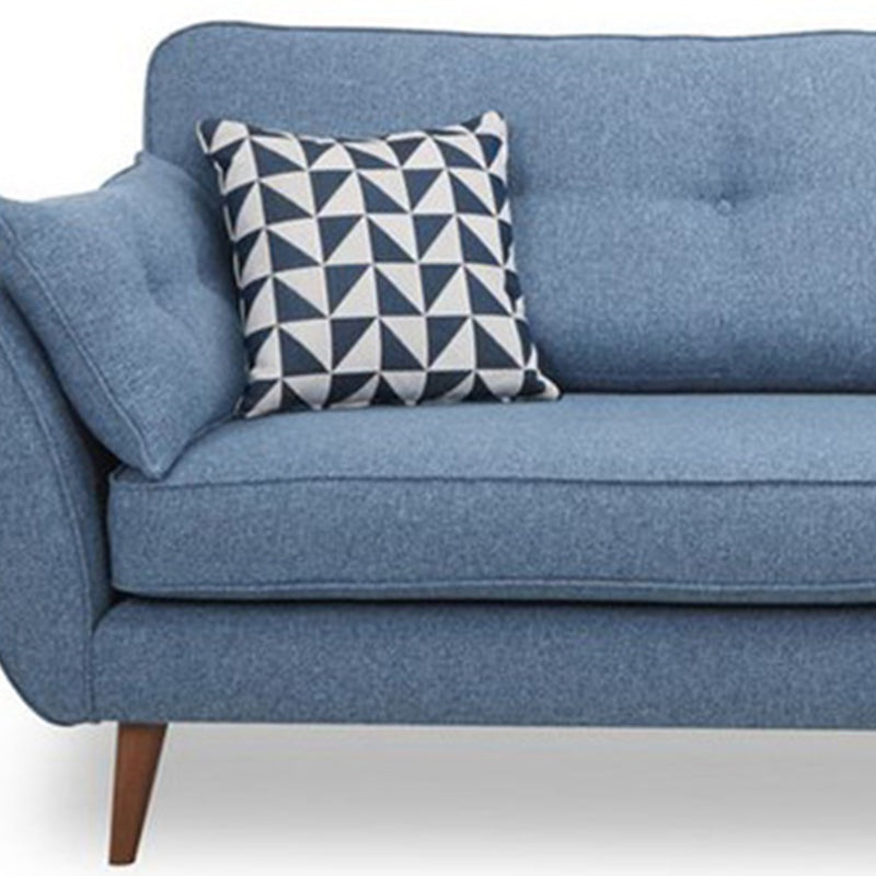Tufted Flared Arm Sofa 3-Seater 34.64" H Linen Cushions Sofa Clearhalo 'furn' 'furn_sofas' 'Furniture' 'furniture_sofas' 'kitchen' 'kitchen_sofas' 'Living Room Furniture' 'Sofa' 'sofas' 4749356