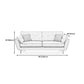 Tufted Flared Arm Sofa 3-Seater 34.64" H Linen Cushions Sofa Clearhalo 'furn' 'furn_sofas' 'Furniture' 'furniture_sofas' 'kitchen' 'kitchen_sofas' 'Living Room Furniture' 'Sofa' 'sofas' 4749362