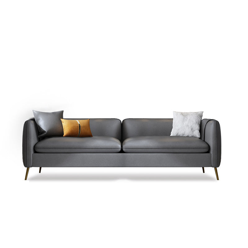 Faux Leather Modern Sofa 30"W Sofa with Storage for Living Room 84.6"L x 30"W x 28"H Clearhalo 'furn' 'furn_sofas' 'Furniture' 'furniture_sofas' 'kitchen' 'kitchen_sofas' 'Living Room Furniture' 'Sofa' 'sofas' 4749365