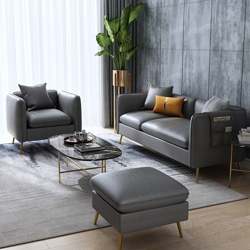 Faux Leather Modern Sofa 30"W Sofa with Storage for Living Room Clearhalo 'furn' 'furn_sofas' 'Furniture' 'furniture_sofas' 'kitchen' 'kitchen_sofas' 'Living Room Furniture' 'Sofa' 'sofas' 4749368