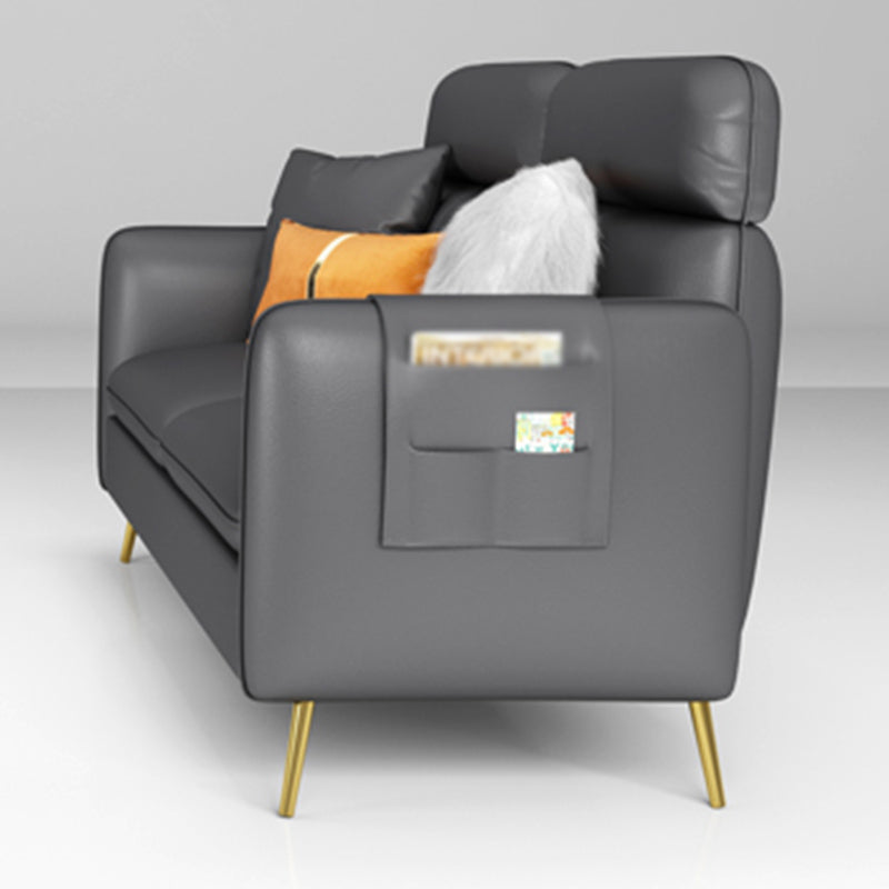 Faux Leather Modern Sofa 30"W Sofa with Storage for Living Room Clearhalo 'furn' 'furn_sofas' 'Furniture' 'furniture_sofas' 'kitchen' 'kitchen_sofas' 'Living Room Furniture' 'Sofa' 'sofas' 4749376