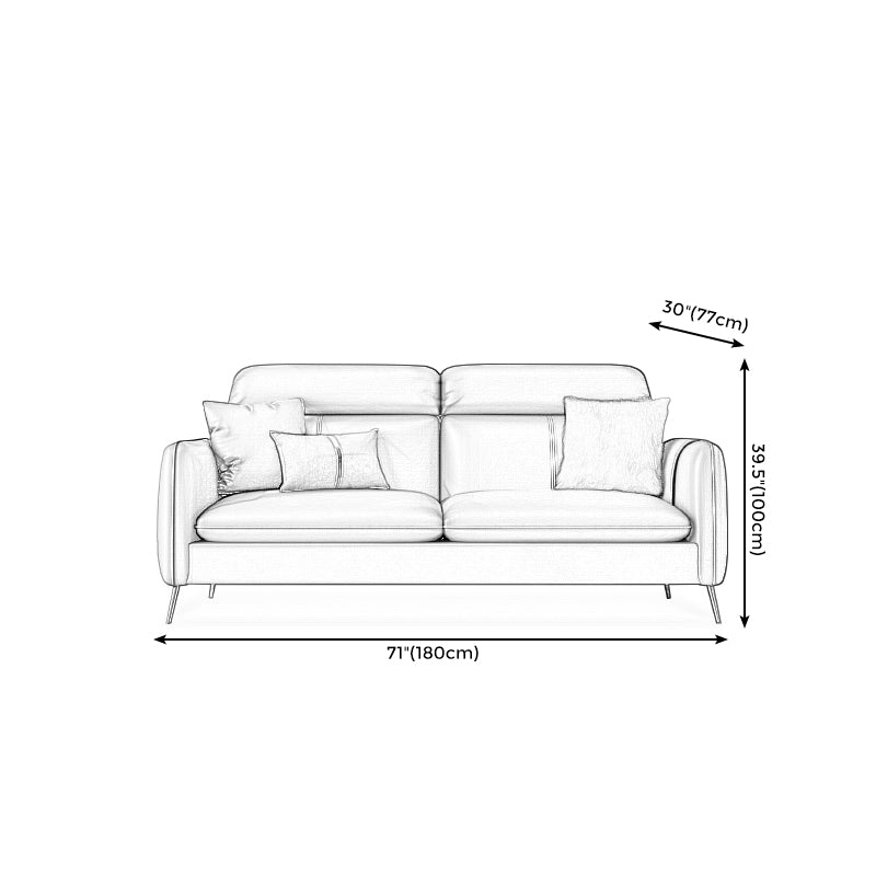 Faux Leather Modern Sofa 30"W Sofa with Storage for Living Room Clearhalo 'furn' 'furn_sofas' 'Furniture' 'furniture_sofas' 'kitchen' 'kitchen_sofas' 'Living Room Furniture' 'Sofa' 'sofas' 4749384