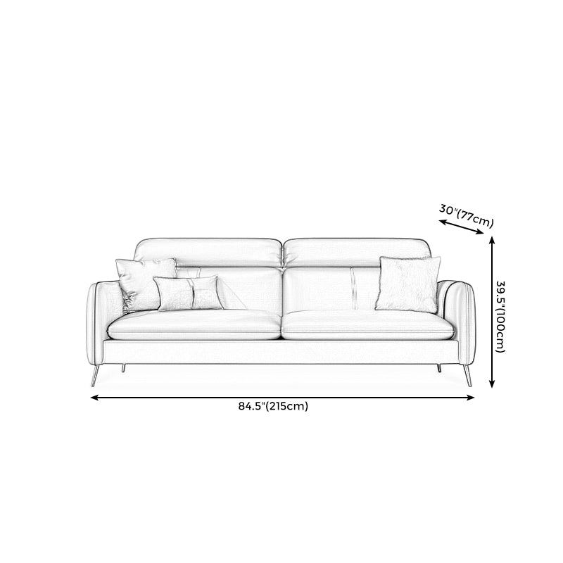 Faux Leather Modern Sofa 30"W Sofa with Storage for Living Room Clearhalo 'furn' 'furn_sofas' 'Furniture' 'furniture_sofas' 'kitchen' 'kitchen_sofas' 'Living Room Furniture' 'Sofa' 'sofas' 4749385