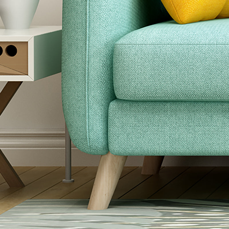 Modern Macaroon Square Arm Sofa 4 Wood Legs Cushions Sofa for Apartment Clearhalo 'furn' 'furn_sofas' 'Furniture' 'furniture_sofas' 'kitchen' 'kitchen_sofas' 'Living Room Furniture' 'Sofa' 'sofas' 4749392