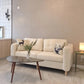 Contemporary Cotton Blend Tufted Slipcovered Sofa with Square Arm Off-White 28''H x 67''L x 28''W Clearhalo 'Furniture' 'furniture_sofas' 'kitchen' 'kitchen_sofas' 'Living Room Furniture' 'Sofa' 'sofas' 4749401