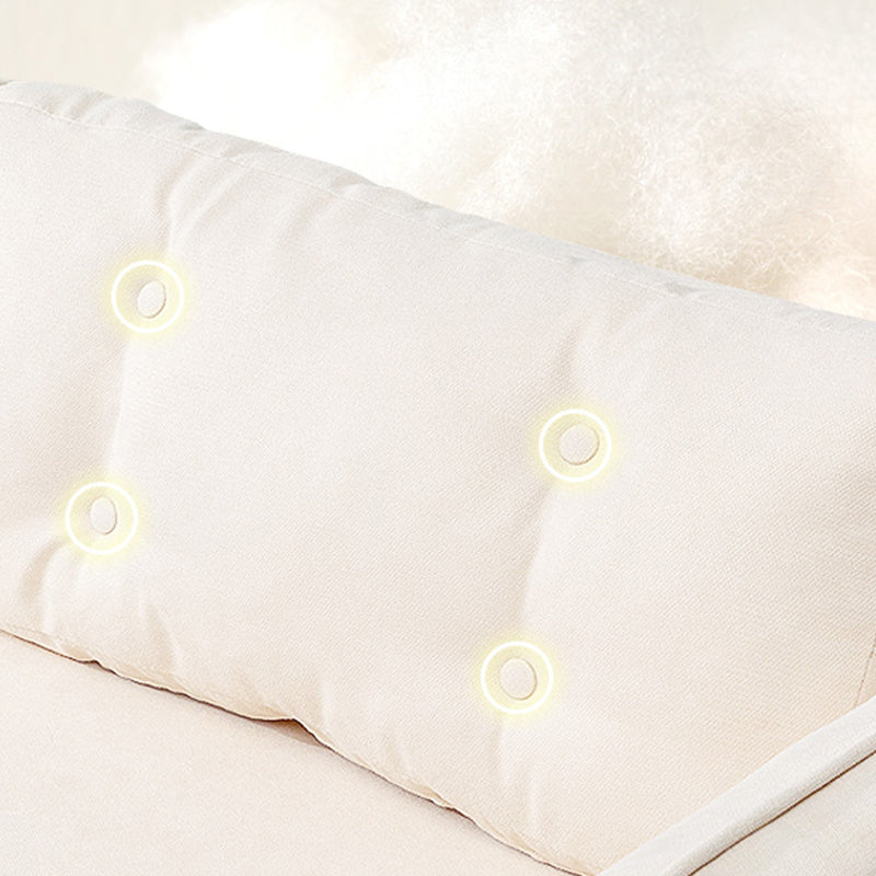 Contemporary Cotton Blend Tufted Slipcovered Sofa with Square Arm Clearhalo 'Furniture' 'furniture_sofas' 'kitchen' 'kitchen_sofas' 'Living Room Furniture' 'Sofa' 'sofas' 4749406