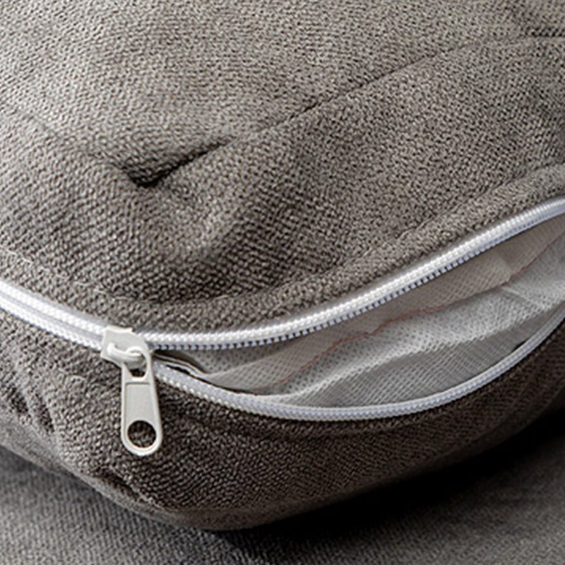 Contemporary Cotton Blend Tufted Slipcovered Sofa with Square Arm Clearhalo 'Furniture' 'furniture_sofas' 'kitchen' 'kitchen_sofas' 'Living Room Furniture' 'Sofa' 'sofas' 4749409