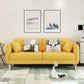 Contemporary Cotton Blend Tufted Slipcovered Sofa with Square Arm Yellow Clearhalo 'Furniture' 'furniture_sofas' 'kitchen' 'kitchen_sofas' 'Living Room Furniture' 'Sofa' 'sofas' 4749412