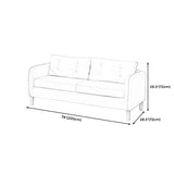 Contemporary Cotton Blend Tufted Slipcovered Sofa with Square Arm Clearhalo 'Furniture' 'furniture_sofas' 'kitchen' 'kitchen_sofas' 'Living Room Furniture' 'Sofa' 'sofas' 4749415