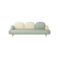 Modern Curved 4 Metal Legs Sofa Faux Leather Recessed Arm Sofa 81"L x 28"W x 31.5"H Green Clearhalo 'furn' 'furn_sofas' 'Furniture' 'furniture_sofas' 'kitchen' 'kitchen_sofas' 'Living Room Furniture' 'Sofa' 'sofas' 4749440