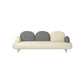 Modern Curved 4 Metal Legs Sofa Faux Leather Recessed Arm Sofa 81"L x 28"W x 31.5"H White-Gray Clearhalo 'furn' 'furn_sofas' 'Furniture' 'furniture_sofas' 'kitchen' 'kitchen_sofas' 'Living Room Furniture' 'Sofa' 'sofas' 4749449