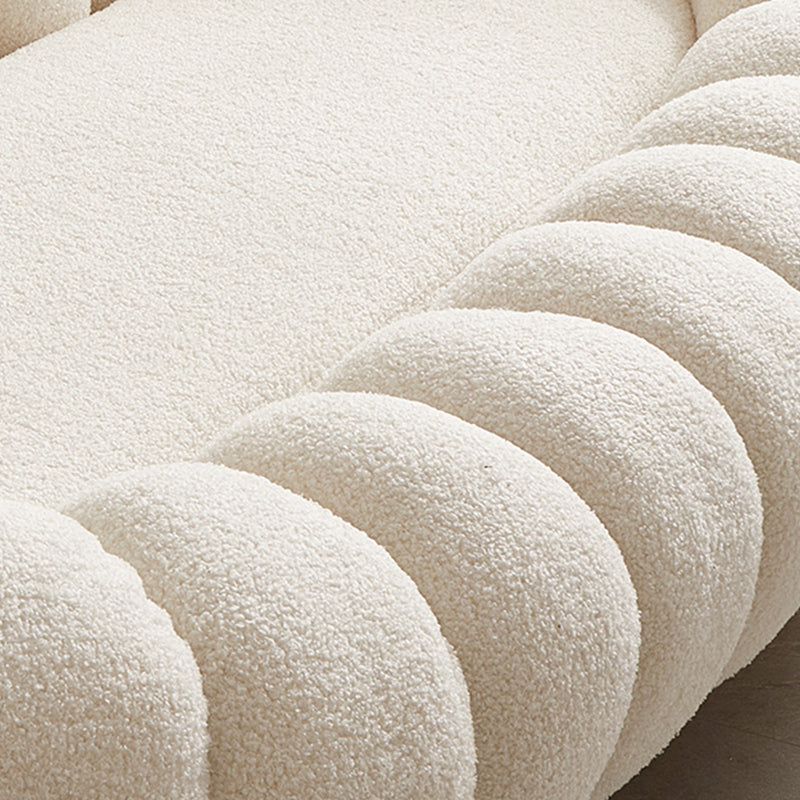 Contemporary Solid Color Curved Sofa with Sloped Arms for Bedroom Living Room Clearhalo 'furn' 'furn_sofas' 'Furniture' 'furniture_sofas' 'kitchen' 'kitchen_sofas' 'Living Room Furniture' 'Sofa' 'sofas' 4749460