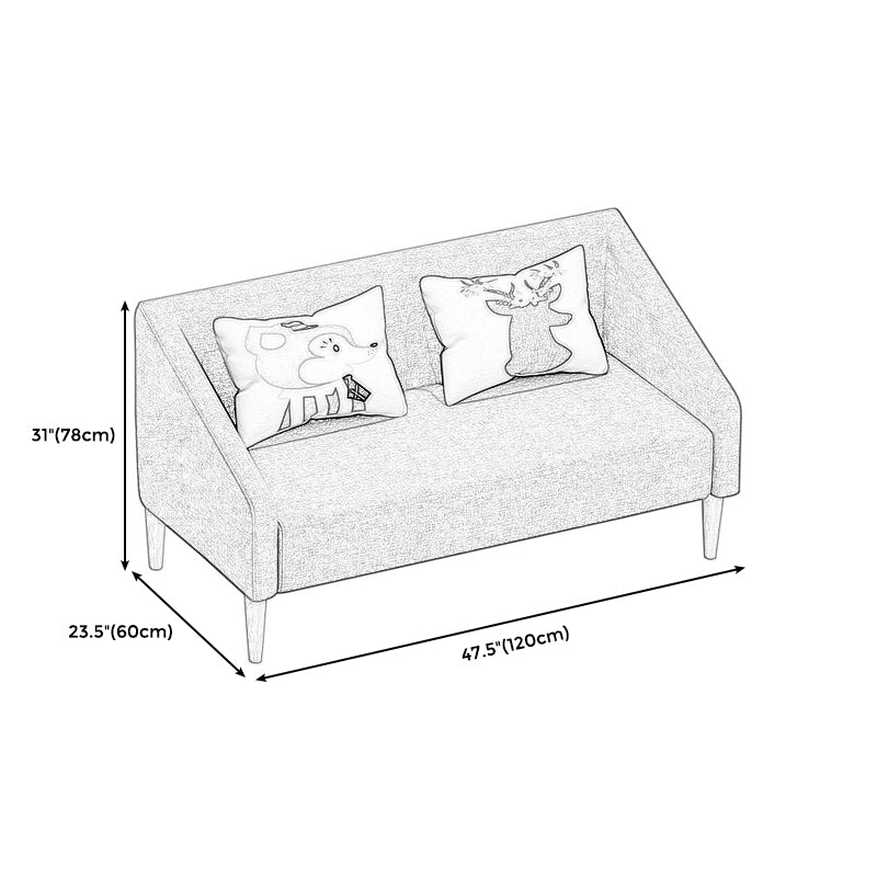 Contemporary Cotton Blend Faux Leather Sofa with Wooden Based Clearhalo 'Furniture' 'furniture_sofas' 'kitchen' 'kitchen_sofas' 'Living Room Furniture' 'Sofa' 'sofas' 4749541