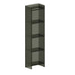 4/5-Shelf Glam Closed Back Standard Bookshelf Acrylic Vertical Bookshelf 15.7"L x 9.8"W x 59.8"H Black Clearhalo 'Bookcases' 'furn' 'furn_bookcases' 'Furniture' 'furniture_bookcases' 'kitchen' 'kitchen_bookcases' 'Living Room Furniture' 'Office Furniture' 4749575