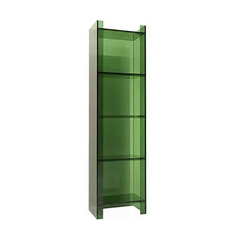 4/5-Shelf Glam Closed Back Standard Bookshelf Acrylic Vertical Bookshelf 15.7"L x 9.8"W x 59.8"H Green Clearhalo 'Bookcases' 'furn' 'furn_bookcases' 'Furniture' 'furniture_bookcases' 'kitchen' 'kitchen_bookcases' 'Living Room Furniture' 'Office Furniture' 4749577
