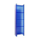 4/5-Shelf Glam Closed Back Standard Bookshelf Acrylic Vertical Bookshelf 15.7"L x 9.8"W x 59.8"H Blue Clearhalo 'Bookcases' 'furn' 'furn_bookcases' 'Furniture' 'furniture_bookcases' 'kitchen' 'kitchen_bookcases' 'Living Room Furniture' 'Office Furniture' 4749579