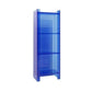 4/5-Shelf Glam Closed Back Standard Bookshelf Acrylic Vertical Bookshelf 15.7"L x 9.8"W x 46.5"H Blue Clearhalo 'Bookcases' 'furn' 'furn_bookcases' 'Furniture' 'furniture_bookcases' 'kitchen' 'kitchen_bookcases' 'Living Room Furniture' 'Office Furniture' 4749584