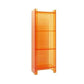 4/5-Shelf Glam Closed Back Standard Bookshelf Acrylic Vertical Bookshelf 15.7"L x 9.8"W x 46.5"H Orange Clearhalo 'Bookcases' 'furn' 'furn_bookcases' 'Furniture' 'furniture_bookcases' 'kitchen' 'kitchen_bookcases' 'Living Room Furniture' 'Office Furniture' 4749587
