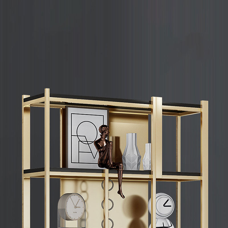 11.81"W 78.74"H Bookshelf Open Back Glam Style for Study Room Home Office Clearhalo 'Bookcases' 'furn' 'furn_bookcases' 'Furniture' 'furniture_bookcases' 'kitchen' 'kitchen_bookcases' 'Living Room Furniture' 'Office Furniture' 4749603