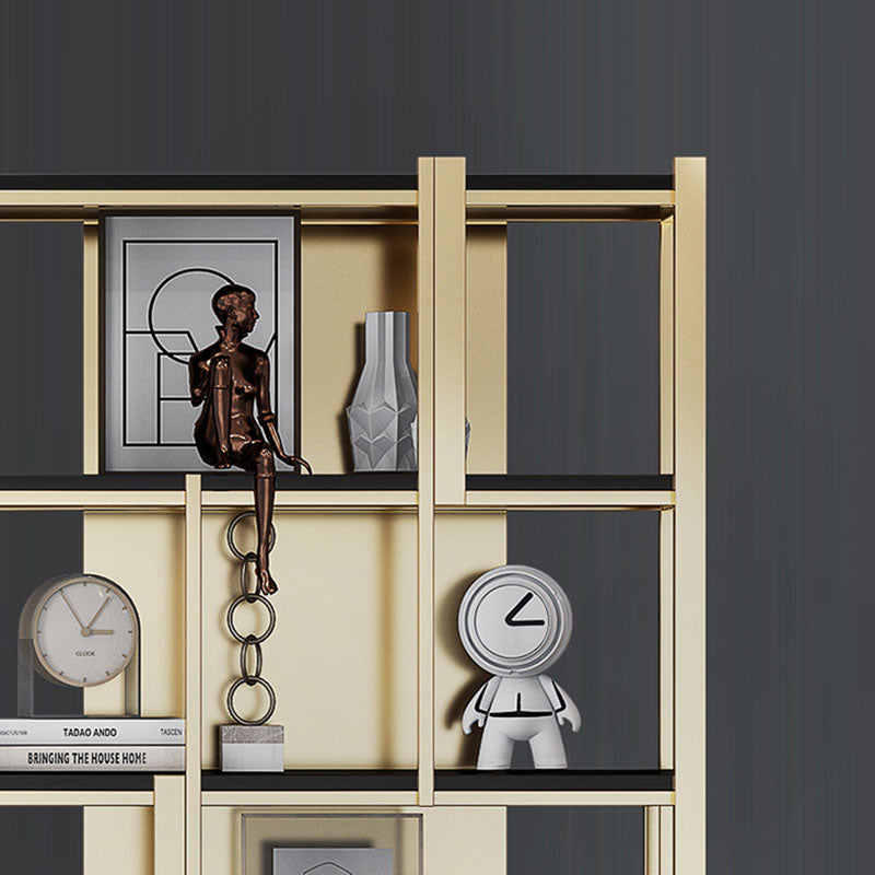 11.81"W 78.74"H Bookshelf Open Back Glam Style for Study Room Home Office Clearhalo 'Bookcases' 'furn' 'furn_bookcases' 'Furniture' 'furniture_bookcases' 'kitchen' 'kitchen_bookcases' 'Living Room Furniture' 'Office Furniture' 4749604