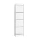 Vertical Acrylic Standard Bookshelf Closed Back Glam Bookshelf for Living Room 15.7"L x 9.8"W x 59.8"H White-Clear Clearhalo 'Bookcases' 'furn' 'furn_bookcases' 'Furniture' 'furniture_bookcases' 'kitchen' 'kitchen_bookcases' 'Living Room Furniture' 'Office Furniture' 4749614