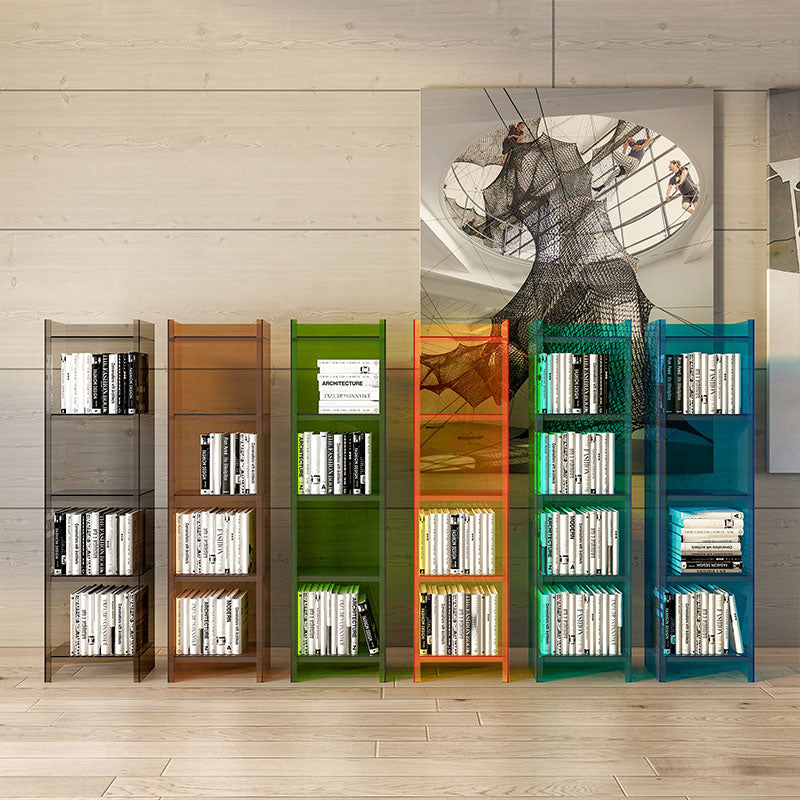 Vertical Acrylic Standard Bookshelf Closed Back Glam Bookshelf for Living Room Clearhalo 'Bookcases' 'furn' 'furn_bookcases' 'Furniture' 'furniture_bookcases' 'kitchen' 'kitchen_bookcases' 'Living Room Furniture' 'Office Furniture' 4749617