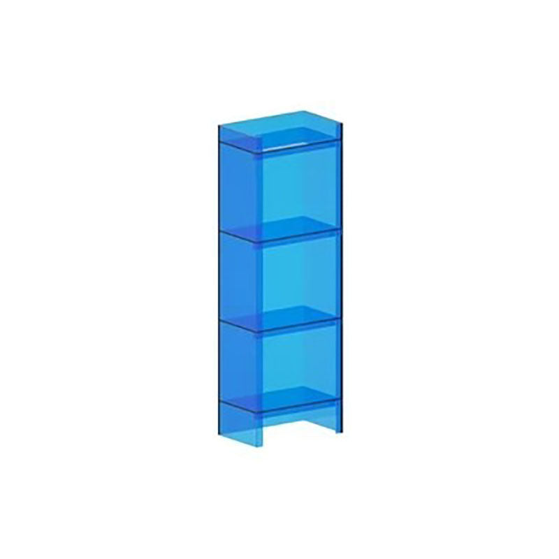 Vertical Acrylic Standard Bookshelf Closed Back Glam Bookshelf for Living Room 15.7"L x 9.8"W x 46.5"H Blue Clearhalo 'Bookcases' 'furn' 'furn_bookcases' 'Furniture' 'furniture_bookcases' 'kitchen' 'kitchen_bookcases' 'Living Room Furniture' 'Office Furniture' 4749628