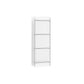 Vertical Acrylic Standard Bookshelf Closed Back Glam Bookshelf for Living Room 15.7"L x 9.8"W x 46.5"H White-Clear Clearhalo 'Bookcases' 'furn' 'furn_bookcases' 'Furniture' 'furniture_bookcases' 'kitchen' 'kitchen_bookcases' 'Living Room Furniture' 'Office Furniture' 4749636
