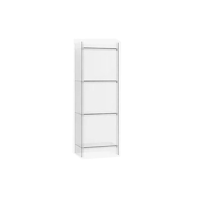 Vertical Acrylic Standard Bookshelf Closed Back Glam Bookshelf for Living Room 15.7"L x 9.8"W x 46.5"H White-Clear Clearhalo 'Bookcases' 'furn' 'furn_bookcases' 'Furniture' 'furniture_bookcases' 'kitchen' 'kitchen_bookcases' 'Living Room Furniture' 'Office Furniture' 4749636