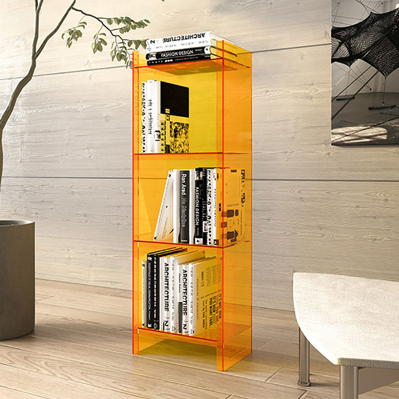 Vertical Acrylic Standard Bookshelf Closed Back Glam Bookshelf for Living Room Clearhalo 'Bookcases' 'furn' 'furn_bookcases' 'Furniture' 'furniture_bookcases' 'kitchen' 'kitchen_bookcases' 'Living Room Furniture' 'Office Furniture' 4749639